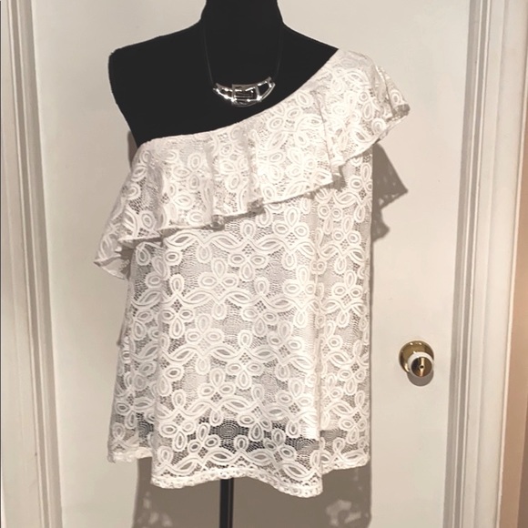 White Lace Top!!! ...like NEW!!! - Picture 8 of 8